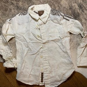 Lucky Brand embroidered button down, 2 sizes